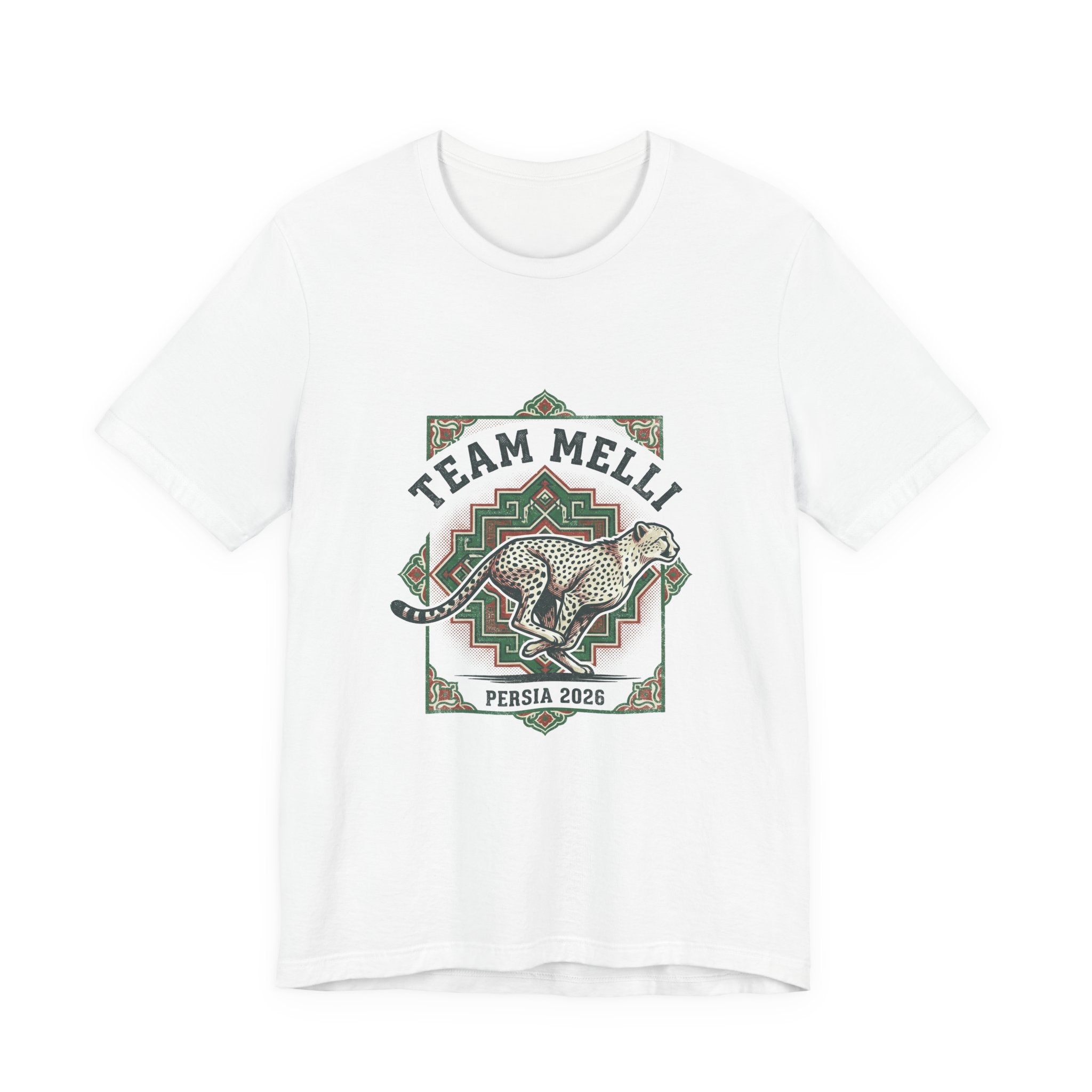 Iran Soccer Fan T-Shirt | 2026 Football Gift | Team Melli Asiatic Cheetah Tee | Unisex Bella Canvas Shirt