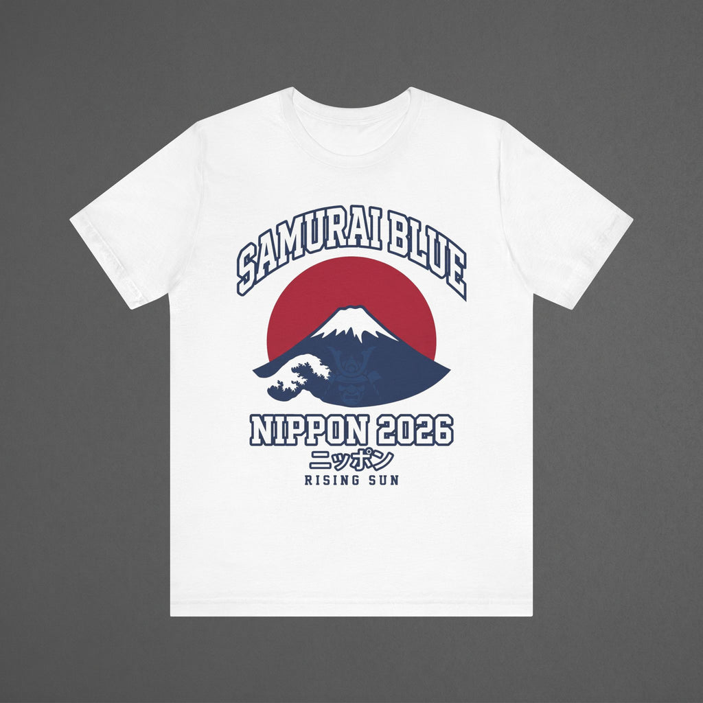 Japan 2026 Football Fan T-Shirt | Add Your Name & Number | Samurai Blue Giant Killers | Samurai Blue Football Gift | Men Women Soccer Tee