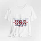 USA 2026 Football Fan T-Shirt | Add Your Name & Number | Host Nation 1994 to Now | Stars and Stripes Football Gift | Men Women Soccer Tee