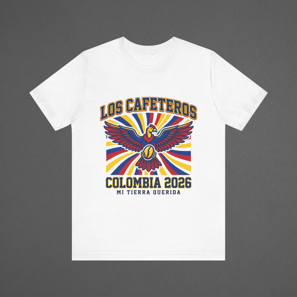 Colombia 2026 Football Fan T-Shirt | Add Your Name & Number | Coffee Condor Cumbia | Los Cafeteros Football Gift | Men Women Soccer Tee