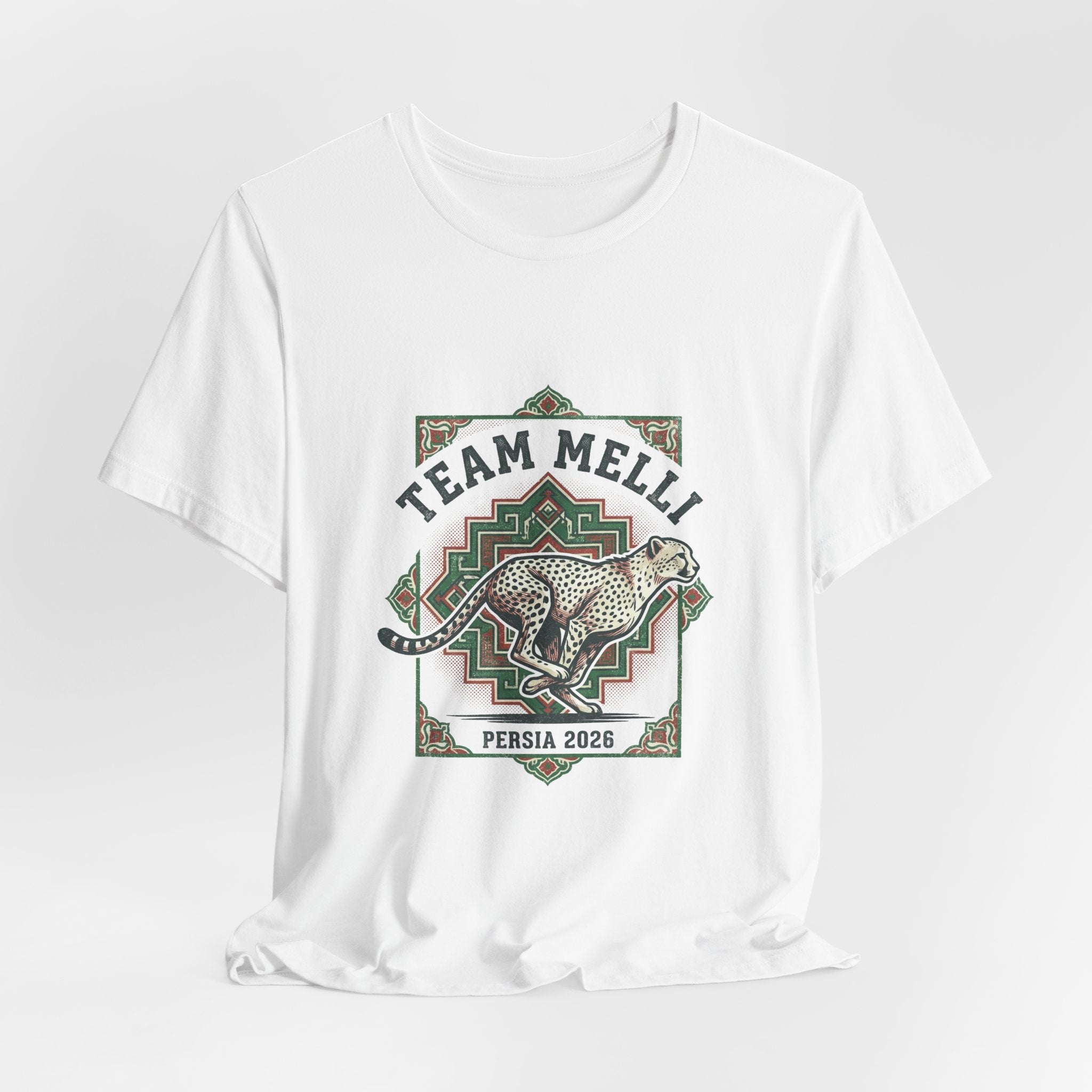 Iran Soccer Fan T-Shirt | 2026 Football Gift | Team Melli Asiatic Cheetah Tee | Unisex Bella Canvas Shirt