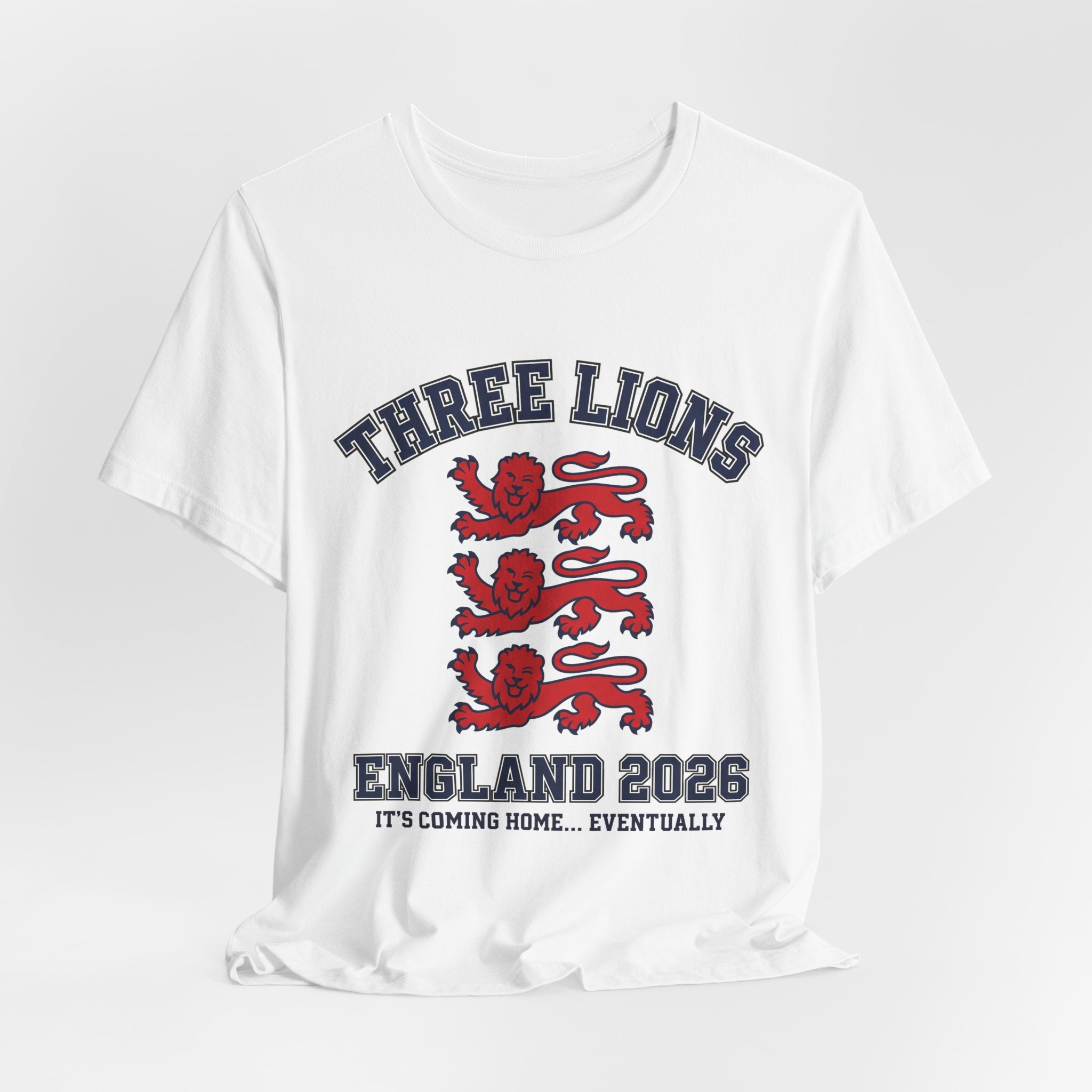 England 2026 Football Fan T-Shirt | Add Your Name & Number | Three Lions 1966 Still Waiting | Three Lions Football Gift | Men Women Soccer Tee