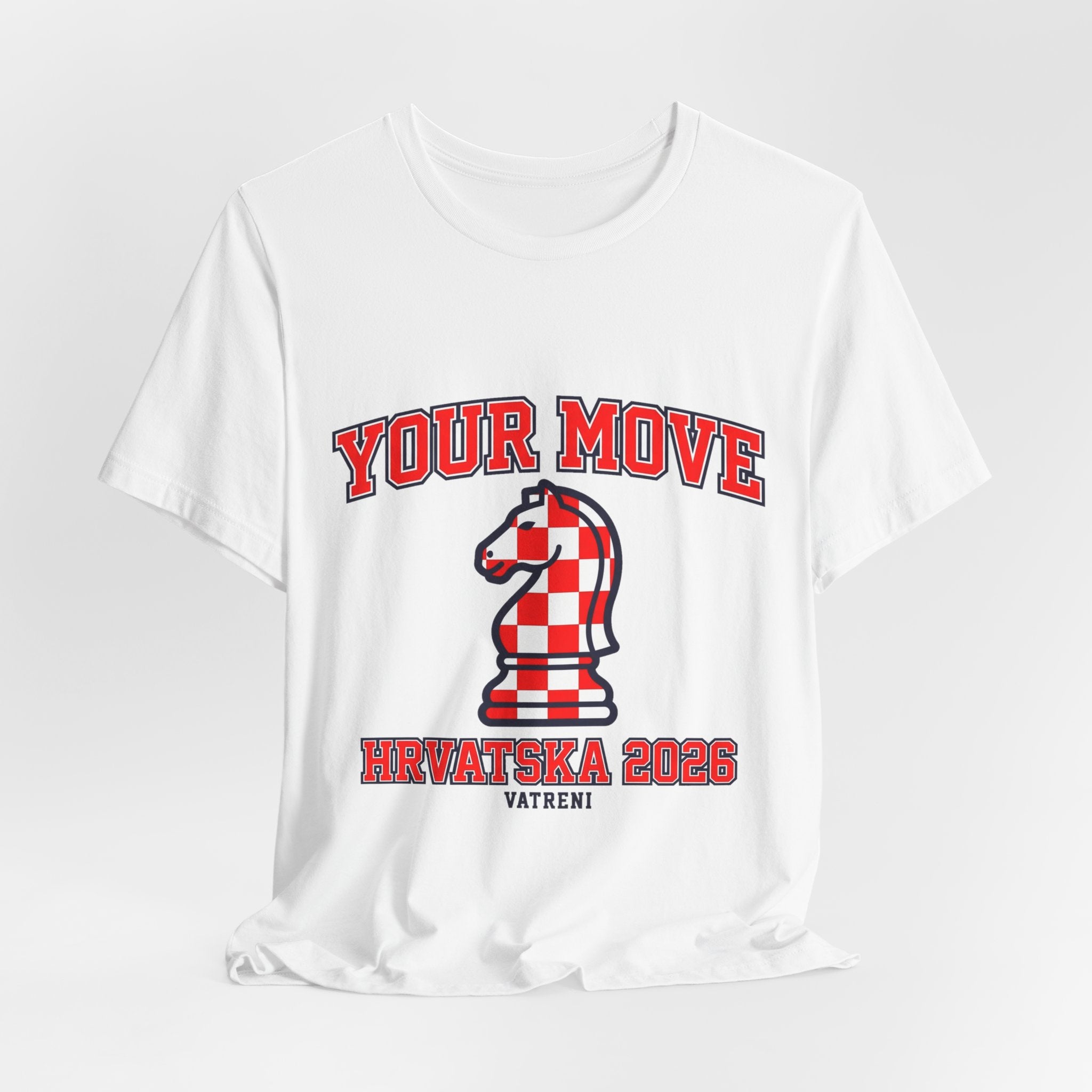Croatia 2026 Football Fan T-Shirt | Add Your Name & Number | Vatreni Two Finals Checkerboard | Vatreni Football Gift | Men Women Soccer Tee