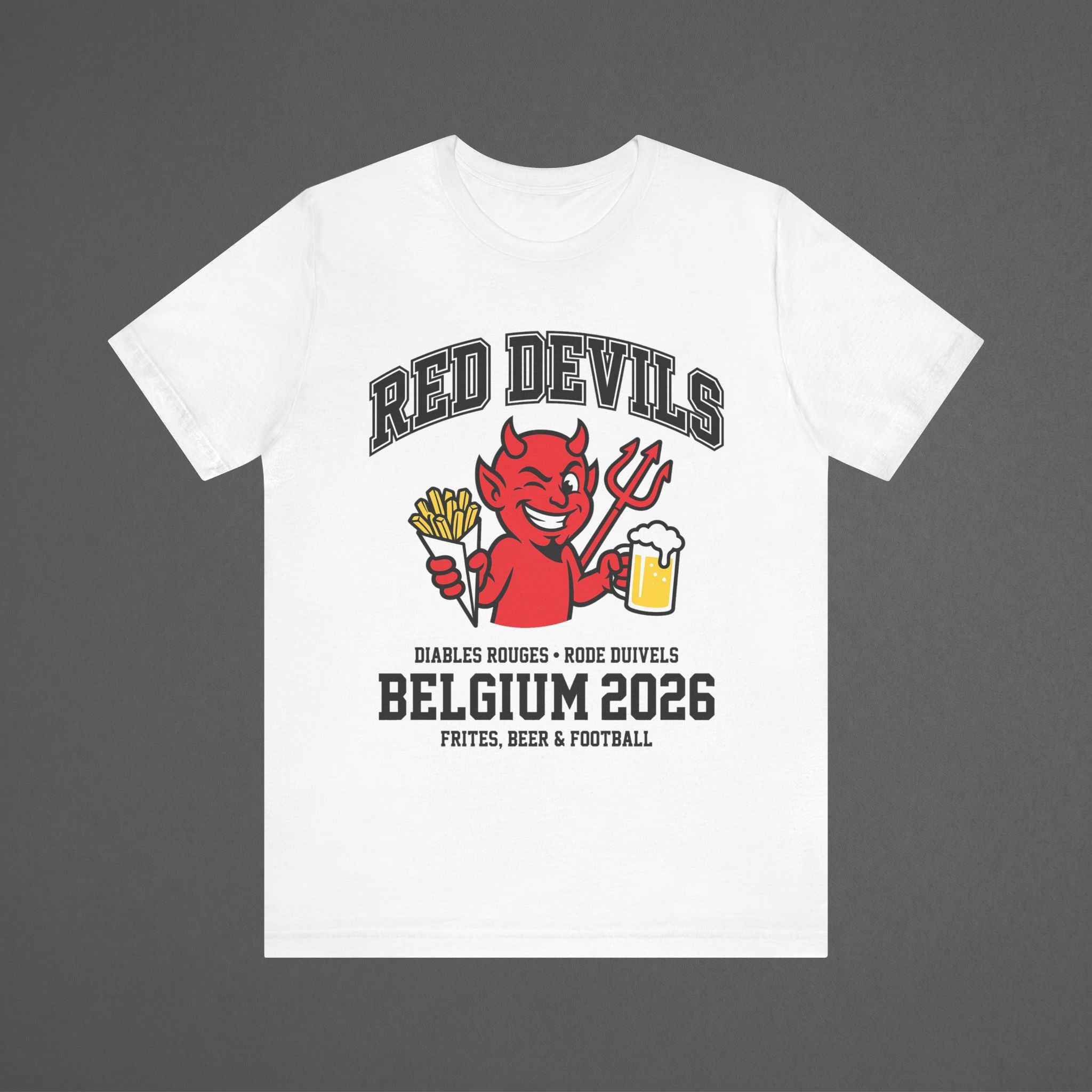 Belgium 2026 Football Fan T-Shirt | Add Your Name & Number | Red Devils Rode Duivels 2018 | Red Devils Football Gift | Men Women Soccer Tee