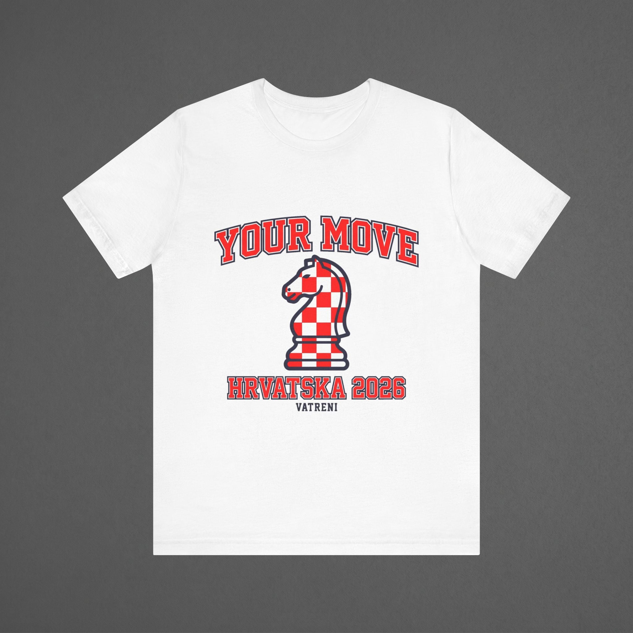 Croatia 2026 Football Fan T-Shirt | Add Your Name & Number | Vatreni Two Finals Checkerboard | Vatreni Football Gift | Men Women Soccer Tee