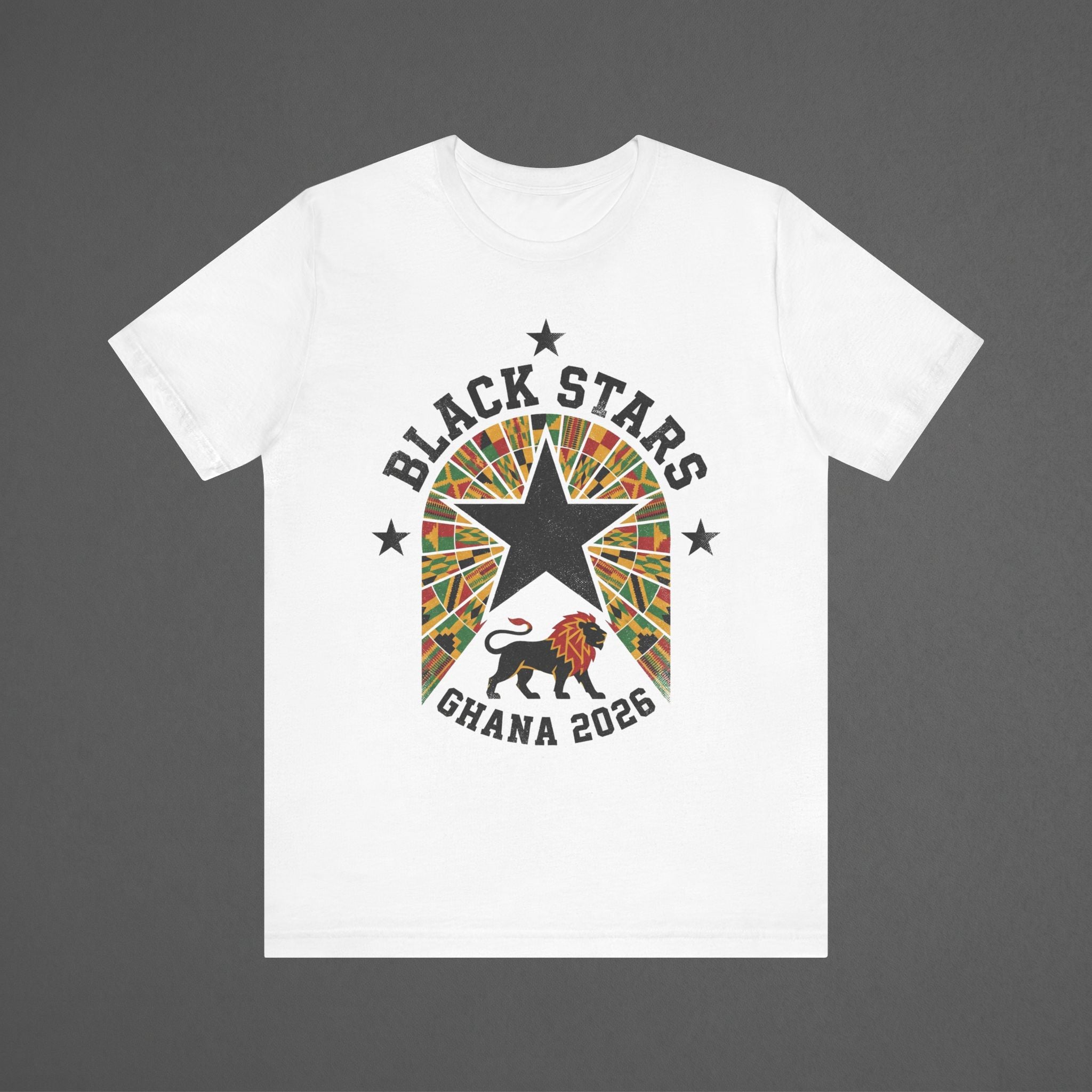 Ghana 2026 Football Fan T-Shirt | Add Your Name & Number | Black Stars Africa's Heartbeat | Black Stars Football Gift | Men Women Soccer Tee
