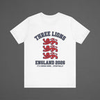 England 2026 Football Fan T-Shirt | Add Your Name & Number | Three Lions 1966 Still Waiting | Three Lions Football Gift | Men Women Soccer Tee