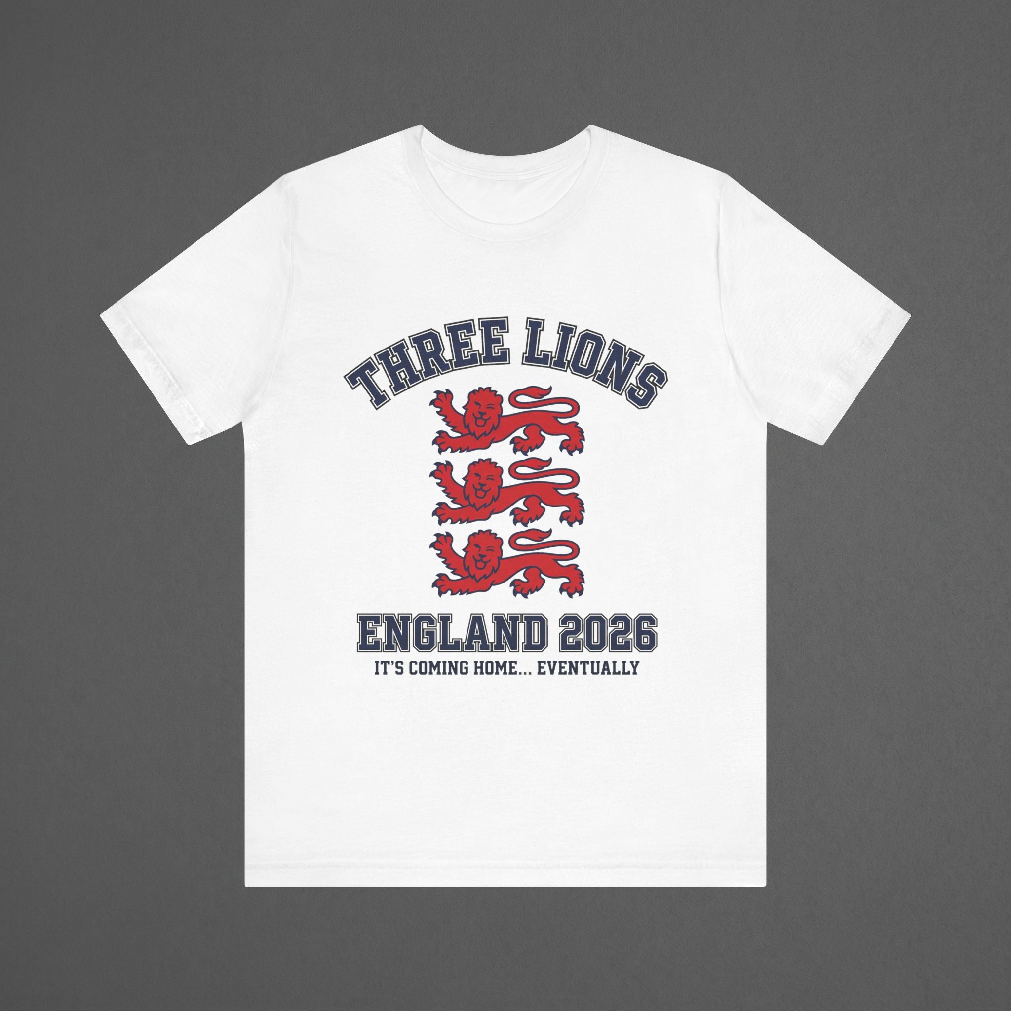 England 2026 Football Fan T-Shirt | Add Your Name & Number | Three Lions 1966 Still Waiting | Three Lions Football Gift | Men Women Soccer Tee