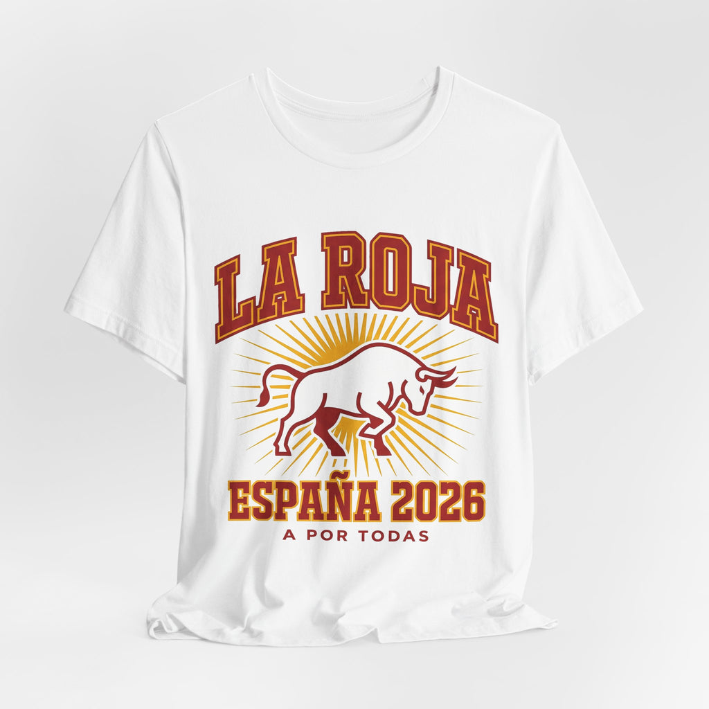 Spain 2026 Football Fan T-Shirt | Add Your Name & Number | La Roja Euro 2024 Champions | La Roja Football Gift | Men Women Soccer Tee
