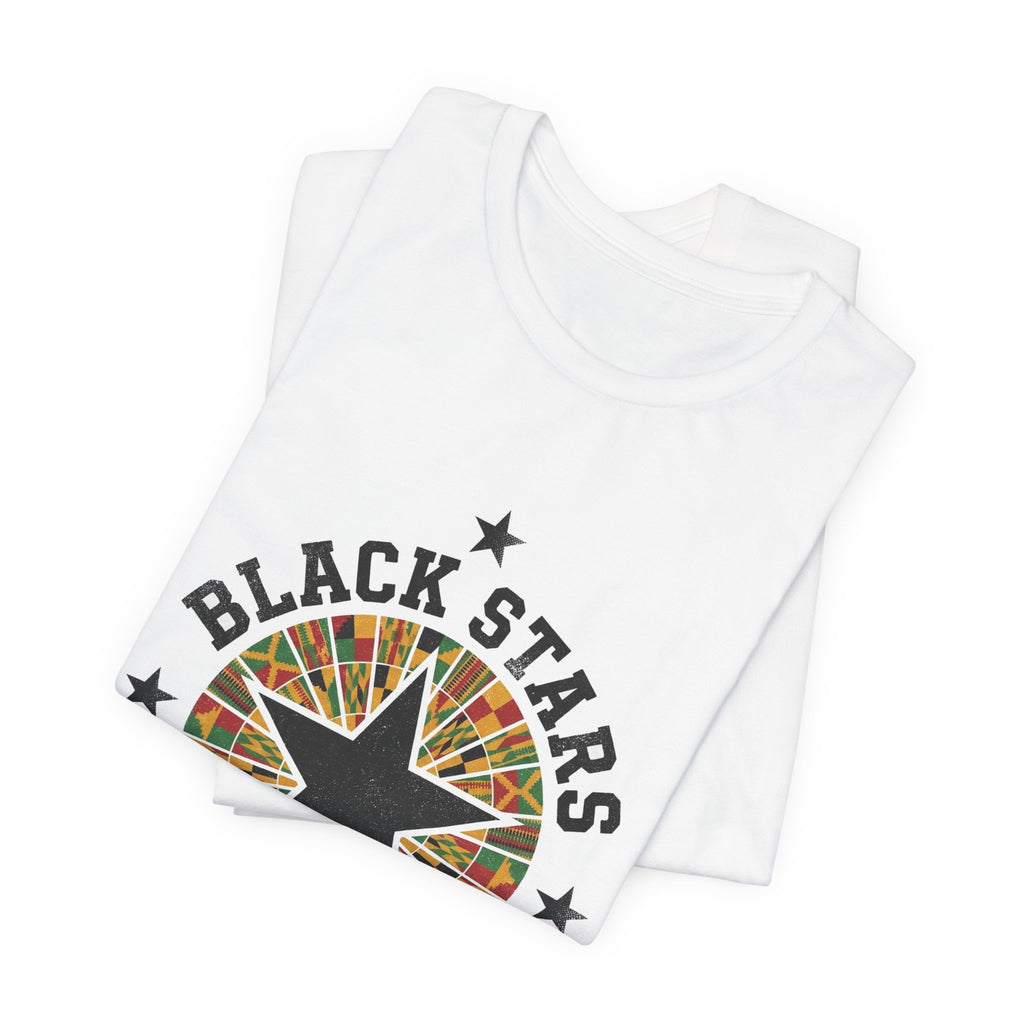 Ghana Soccer Fan T-Shirt | 2026 Football Gift | Black Stars Tee | African Pride Kente Shirt | Unisex Bella Canvas