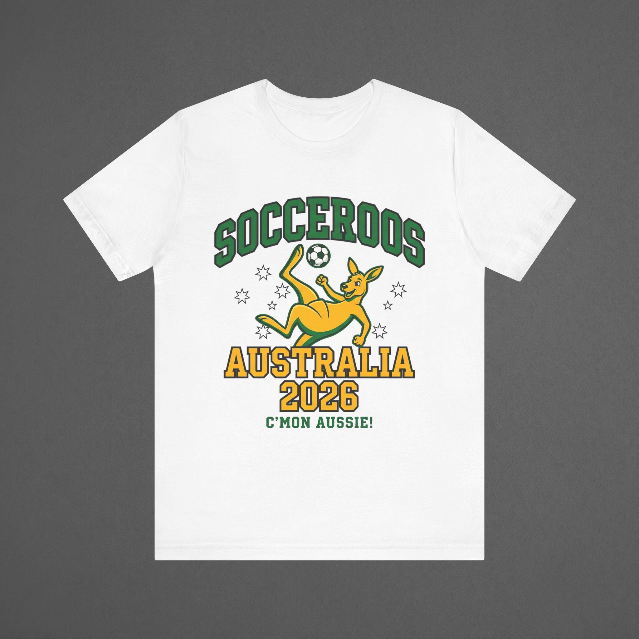 Australia 2026 Football Fan T-Shirt | Add Your Name & Number | 4am Alarm Green & Gold | Socceroos Football Gift | Men Women Soccer Tee