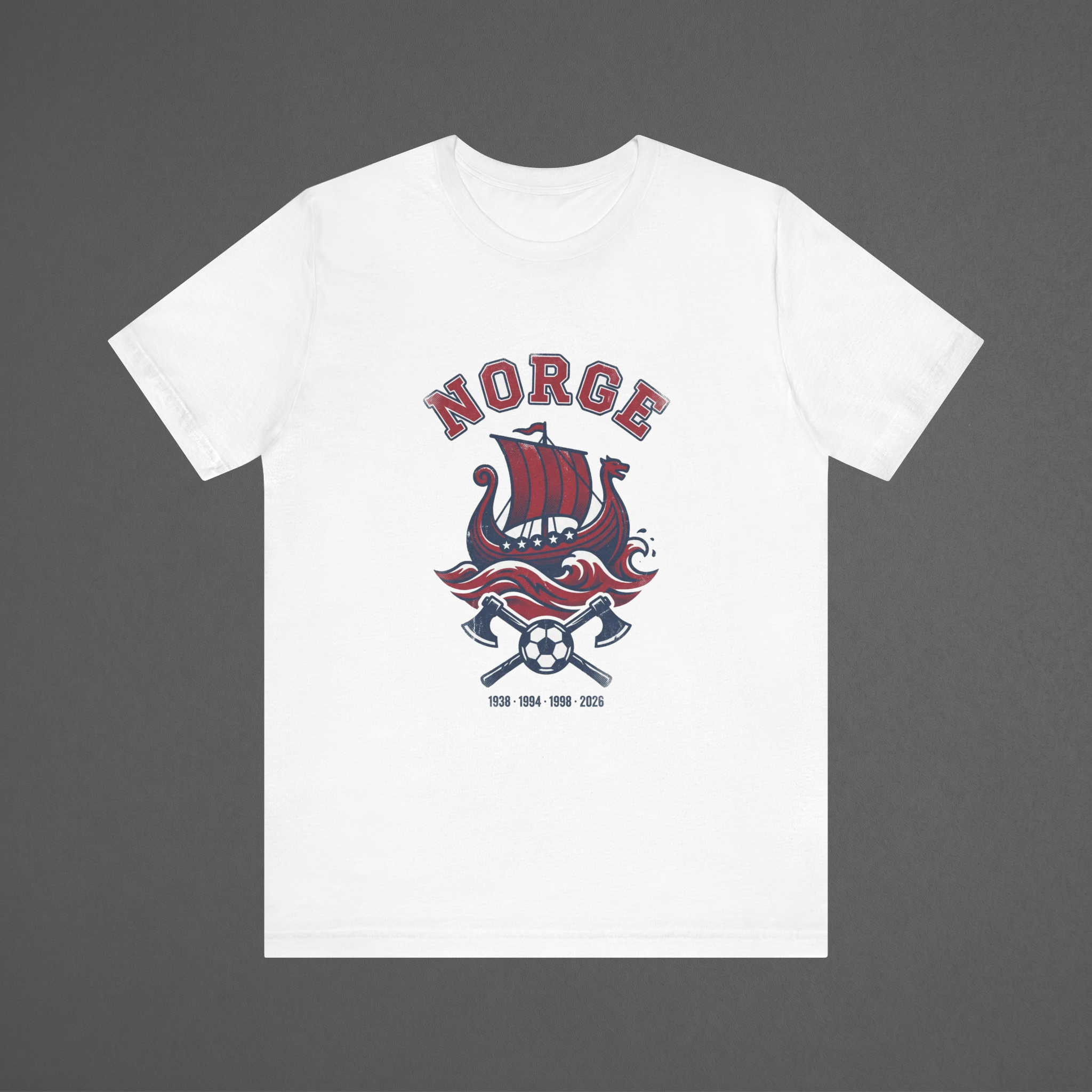 Norway Soccer Fan T-Shirt | 2026 Football Gift | Vikings Era | First Time Since 1998 Tee | Unisex Bella Canvas