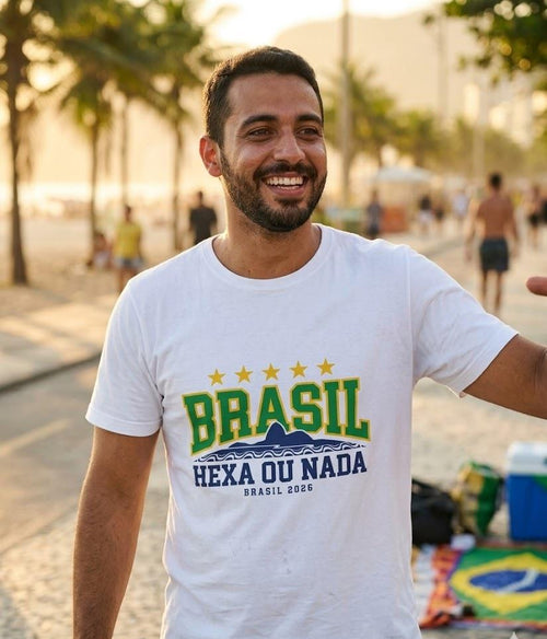 Brazil 2026 Football Fan T-Shirt | Add Your Name & Number | Five Stars Samba Soul | Seleção Football Gift | Men Women Soccer Tee