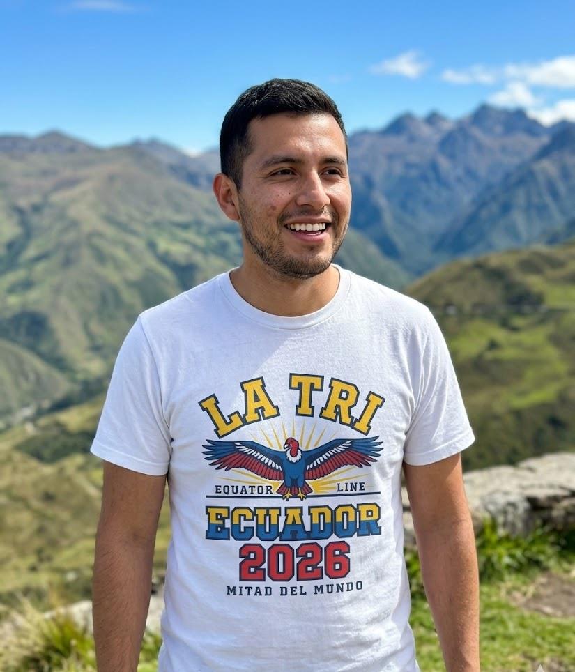 Ecuador 2026 Football Fan T-Shirt | Add Your Name & Number | La Tri Yellow Never Fades | La Tri Football Gift | Men Women Soccer Tee
