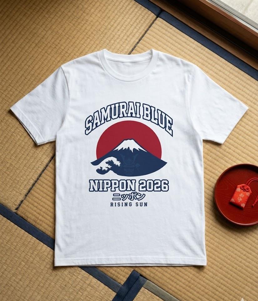 Japan 2026 Football Fan T-Shirt | Add Your Name & Number | Samurai Blue Giant Killers | Samurai Blue Football Gift | Men Women Soccer Tee
