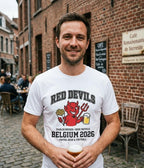 Belgium 2026 Football Fan T-Shirt | Add Your Name & Number | Red Devils Rode Duivels 2018 | Red Devils Football Gift | Men Women Soccer Tee