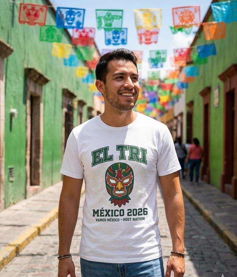 Mexico 2026 Football Fan T-Shirt | Add Your Name & Number | El Tri Host Nation Since 1986 | El Tri Football Gift | Men Women Soccer Tee