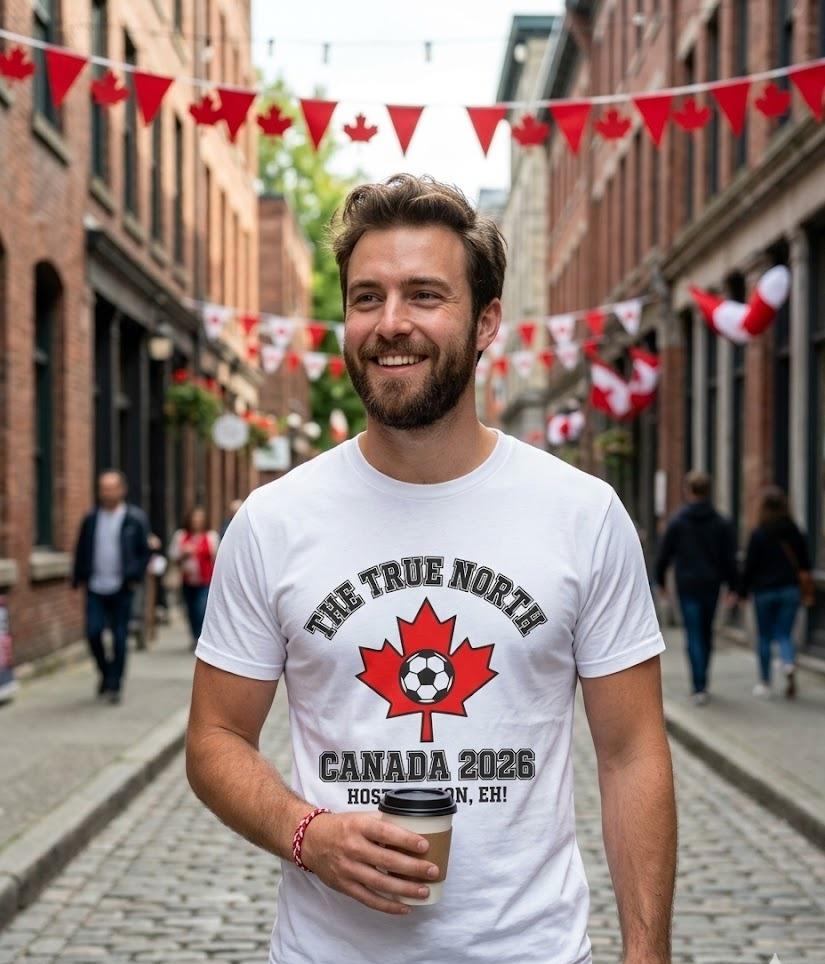Canada 2026 Football Fan T-Shirt | Add Your Name & Number | Host Nation Les Rouges 2026 | Les Rouges Football Gift | Men Women Soccer Tee