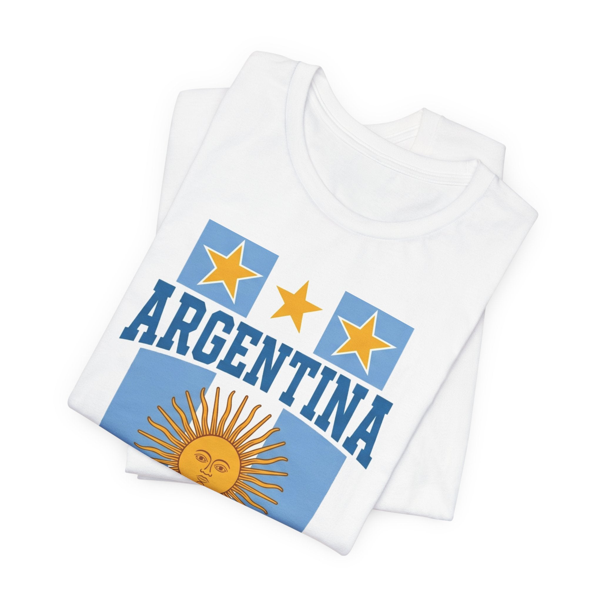 Argentina 2026 Football Fan T-Shirt | Add Your Name & Number | Albiceleste Three Stars | Argentino Football Gift | Men Women Soccer Tee