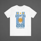 Argentina 2026 Football Fan T-Shirt | Add Your Name & Number | Albiceleste Three Stars | Argentino Football Gift | Men Women Soccer Tee