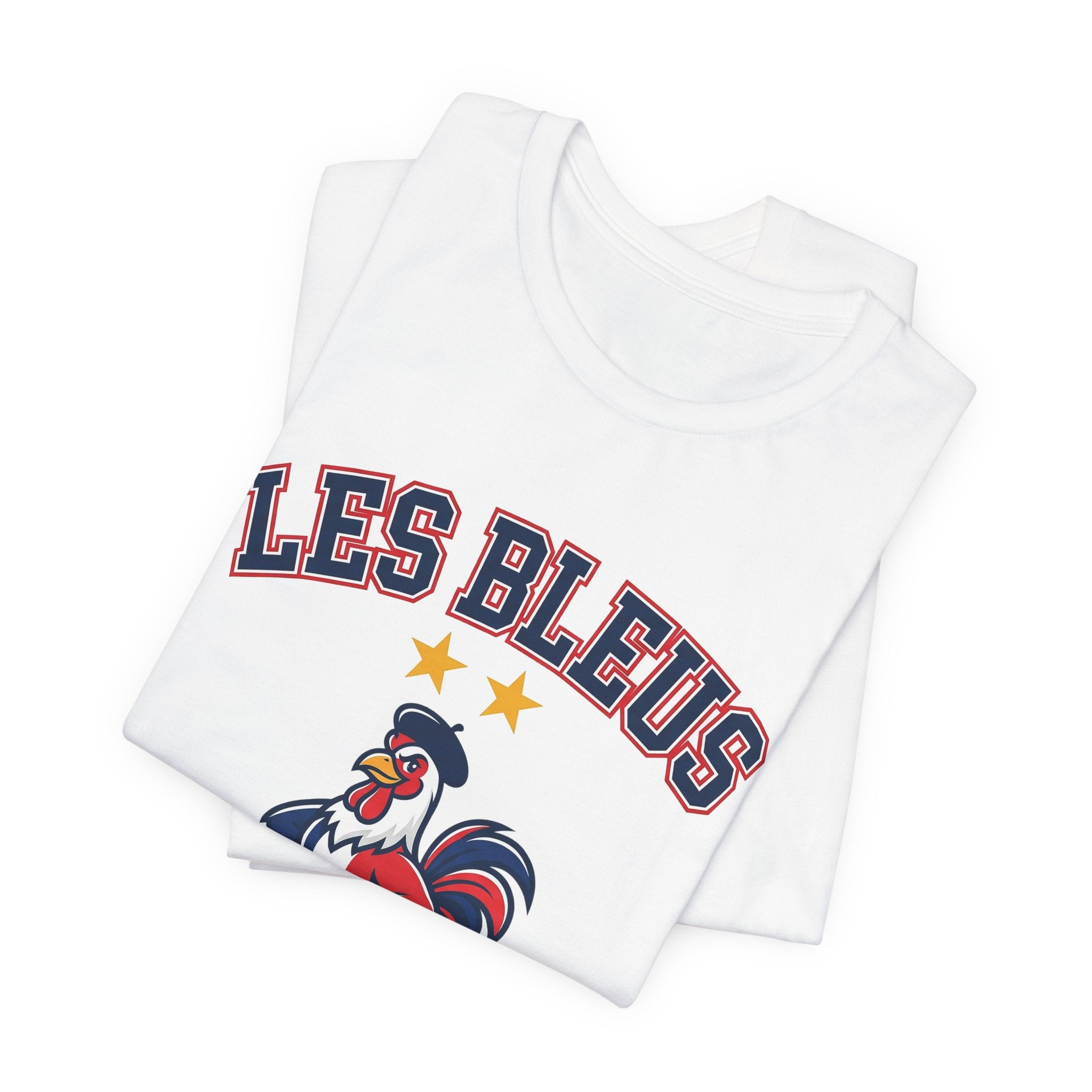 France Soccer Fan T-Shirt | Les Bleus Two Stars Tee | 2026 Football Gift | French Rooster Futbol Shirt Men Women