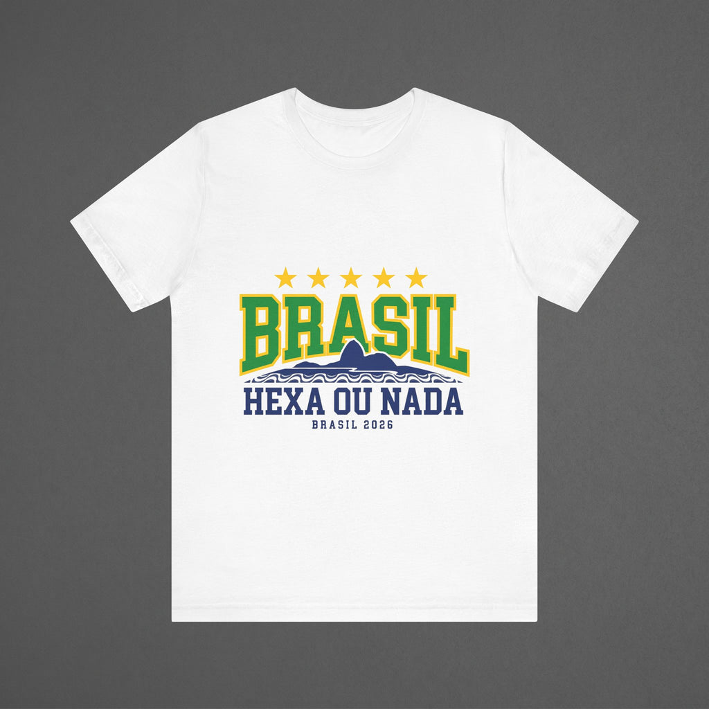 Brazil 2026 Football Fan T-Shirt | Add Your Name & Number | Five Stars Samba Soul | Seleção Football Gift | Men Women Soccer Tee