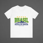 Brazil 2026 Football Fan T-Shirt | Add Your Name & Number | Five Stars Samba Soul | Seleção Football Gift | Men Women Soccer Tee