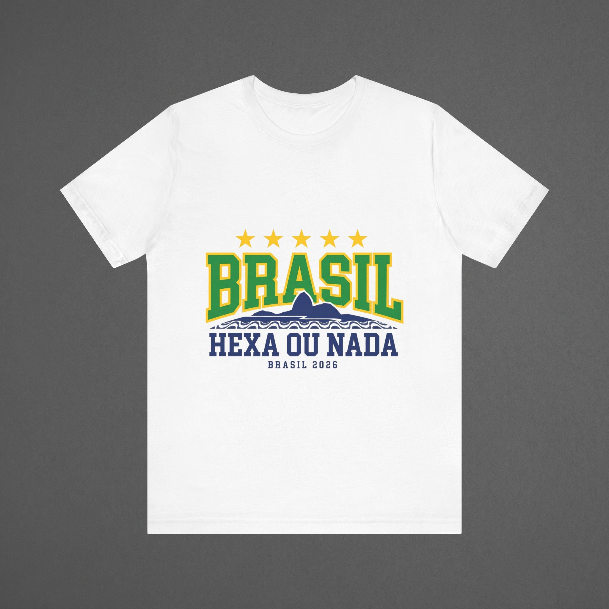 Brazil 2026 Football Fan T-Shirt | Add Your Name & Number | Five Stars Samba Soul | Seleção Football Gift | Men Women Soccer Tee