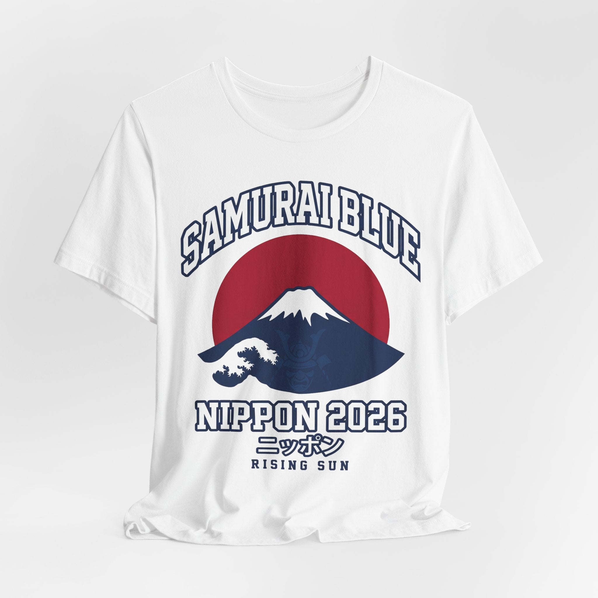 Japan 2026 Football Fan T-Shirt | Add Your Name & Number | Samurai Blue Giant Killers | Samurai Blue Football Gift | Men Women Soccer Tee