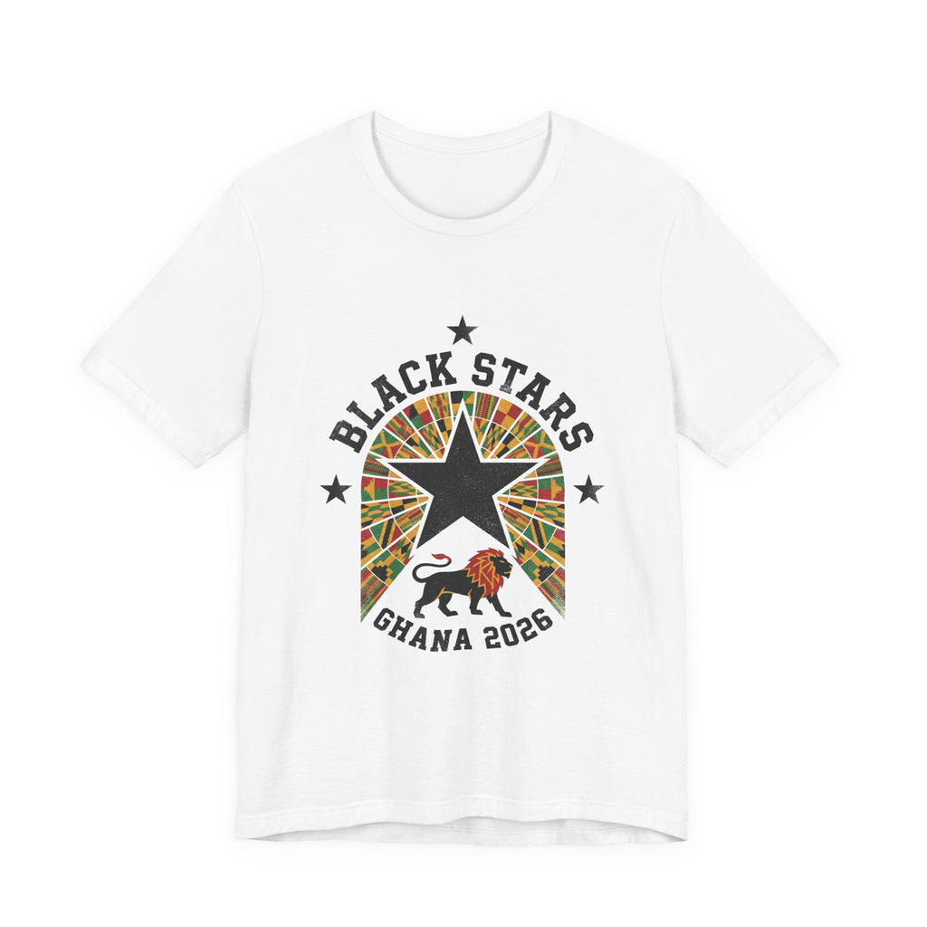 Ghana Soccer Fan T-Shirt | 2026 Football Gift | Black Stars Tee | African Pride Kente Shirt | Unisex Bella Canvas