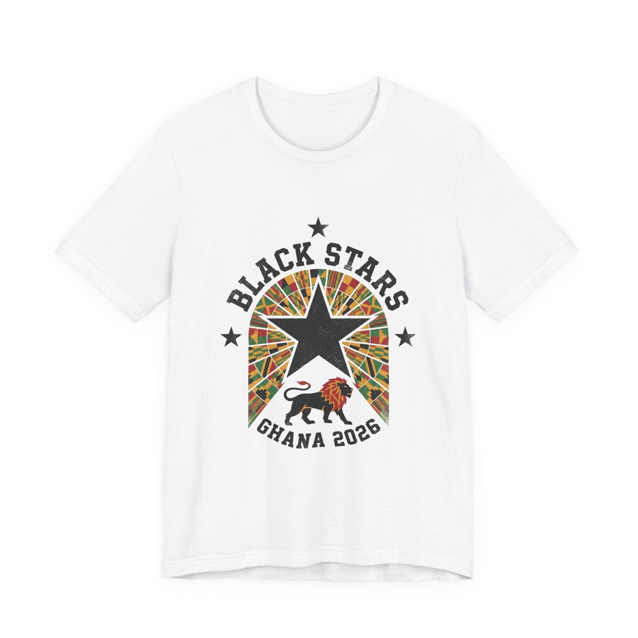 Ghana Soccer Fan T-Shirt | 2026 Football Gift | Black Stars Tee | African Pride Kente Shirt | Unisex Bella Canvas