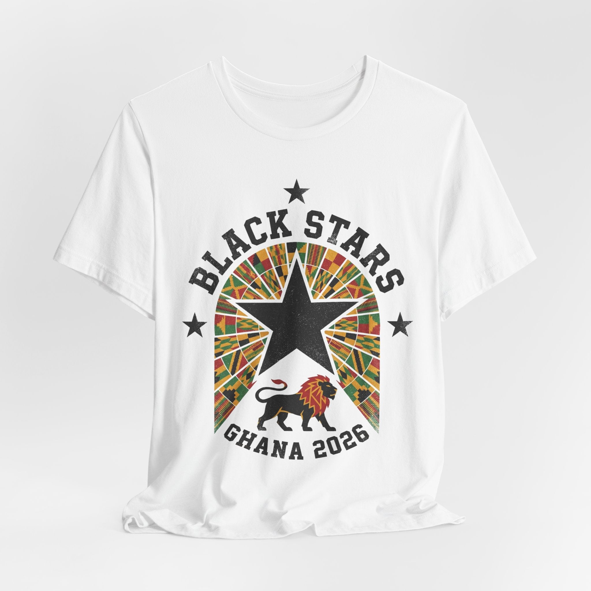 Ghana 2026 Football Fan T-Shirt | Add Your Name & Number | Black Stars Africa's Heartbeat | Black Stars Football Gift | Men Women Soccer Tee