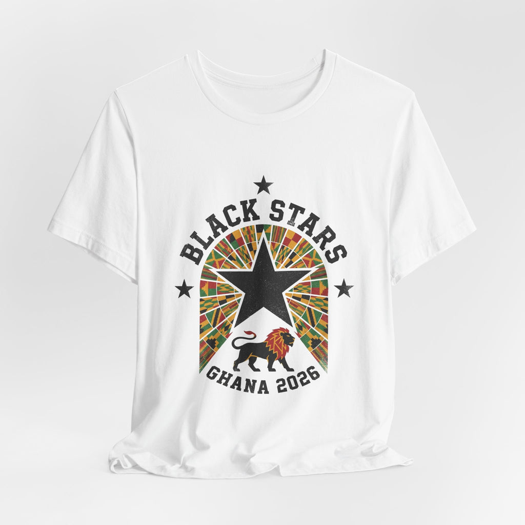Ghana Soccer Fan T-Shirt | 2026 Football Gift | Black Stars Tee | African Pride Kente Shirt | Unisex Bella Canvas