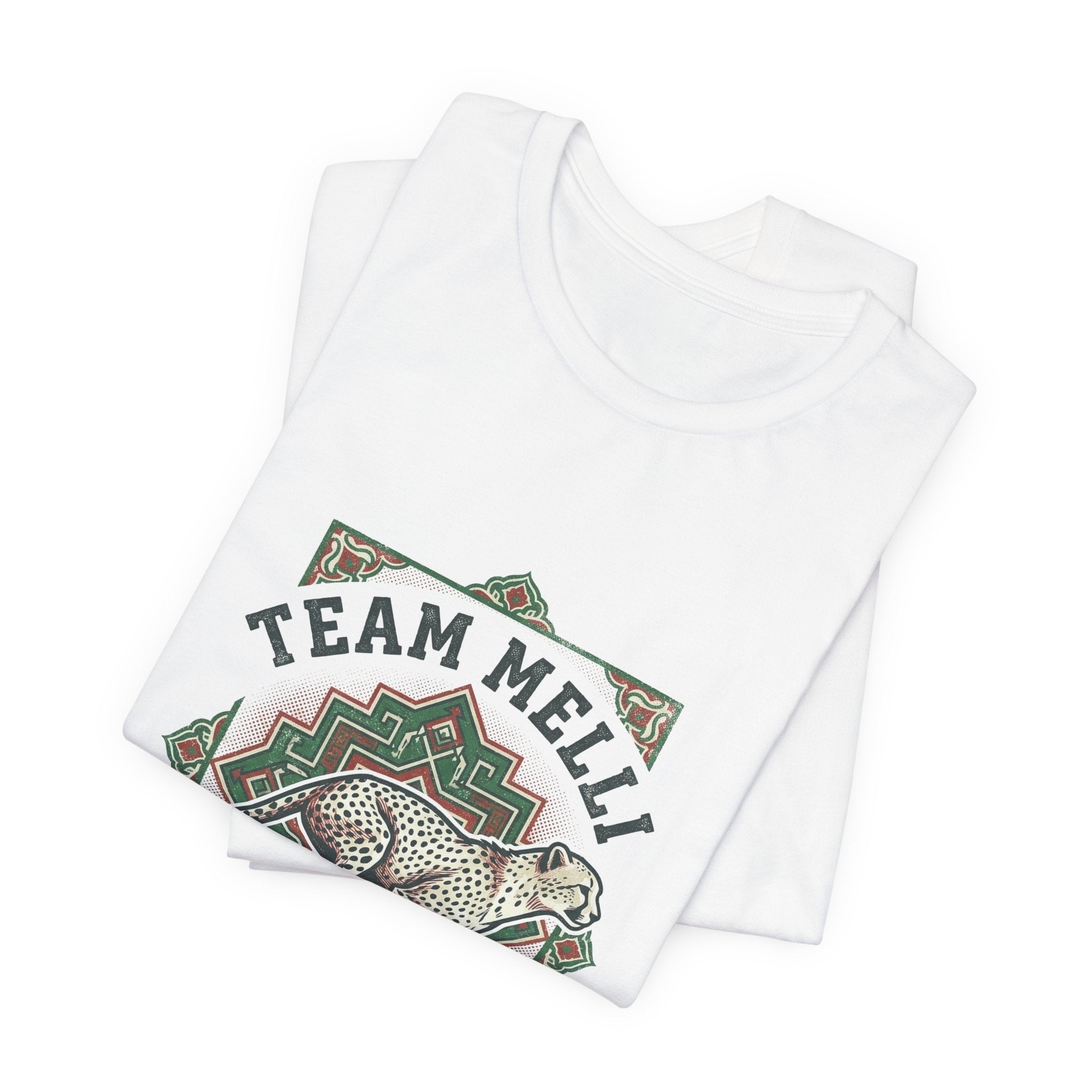 Iran Soccer Fan T-Shirt | 2026 Football Gift | Team Melli Asiatic Cheetah Tee | Unisex Bella Canvas Shirt