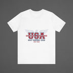 USA 2026 Football Fan T-Shirt | Add Your Name & Number | Host Nation 1994 to Now | Stars and Stripes Football Gift | Men Women Soccer Tee