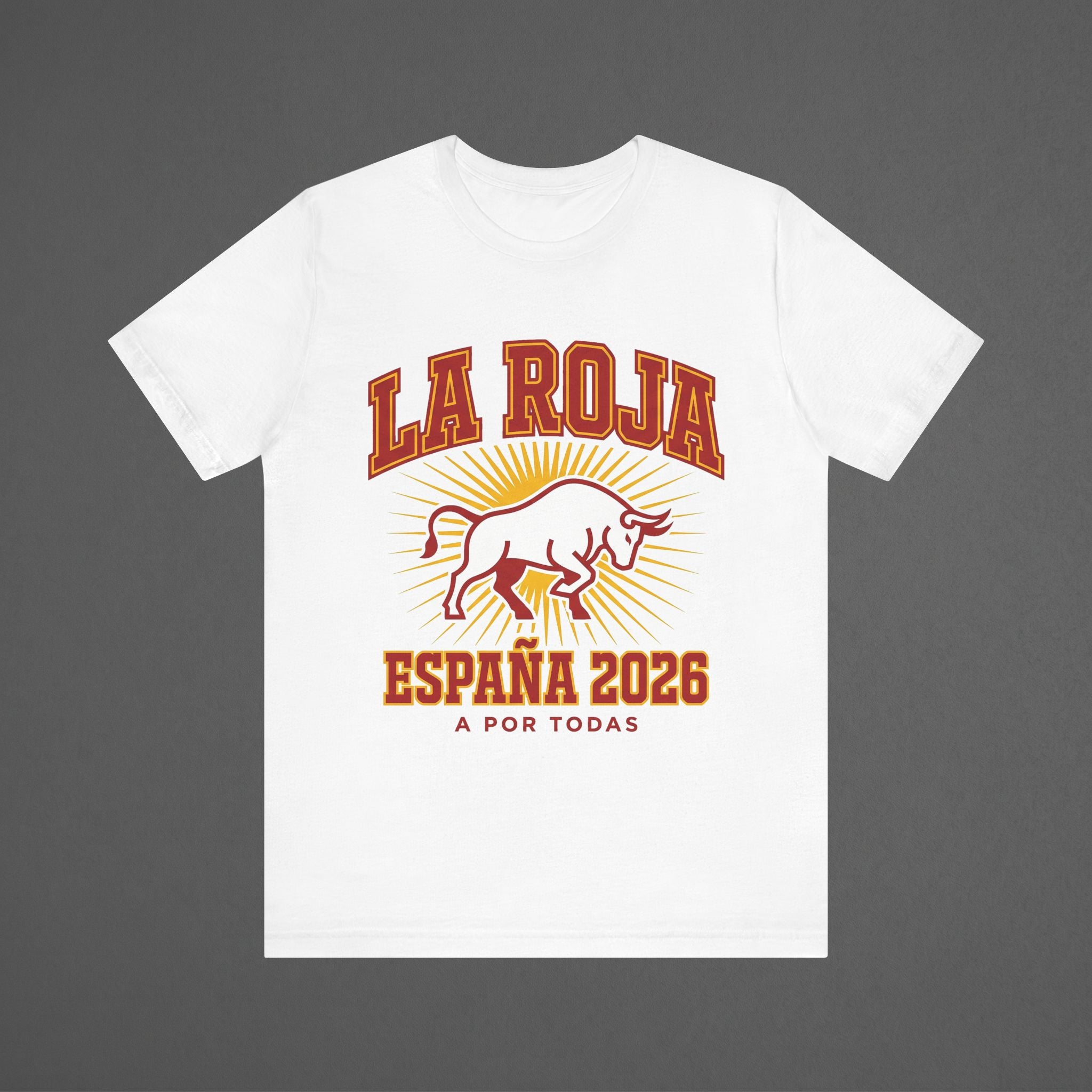 Spain 2026 Football Fan T-Shirt | Add Your Name & Number | La Roja Euro 2024 Champions | La Roja Football Gift | Men Women Soccer Tee