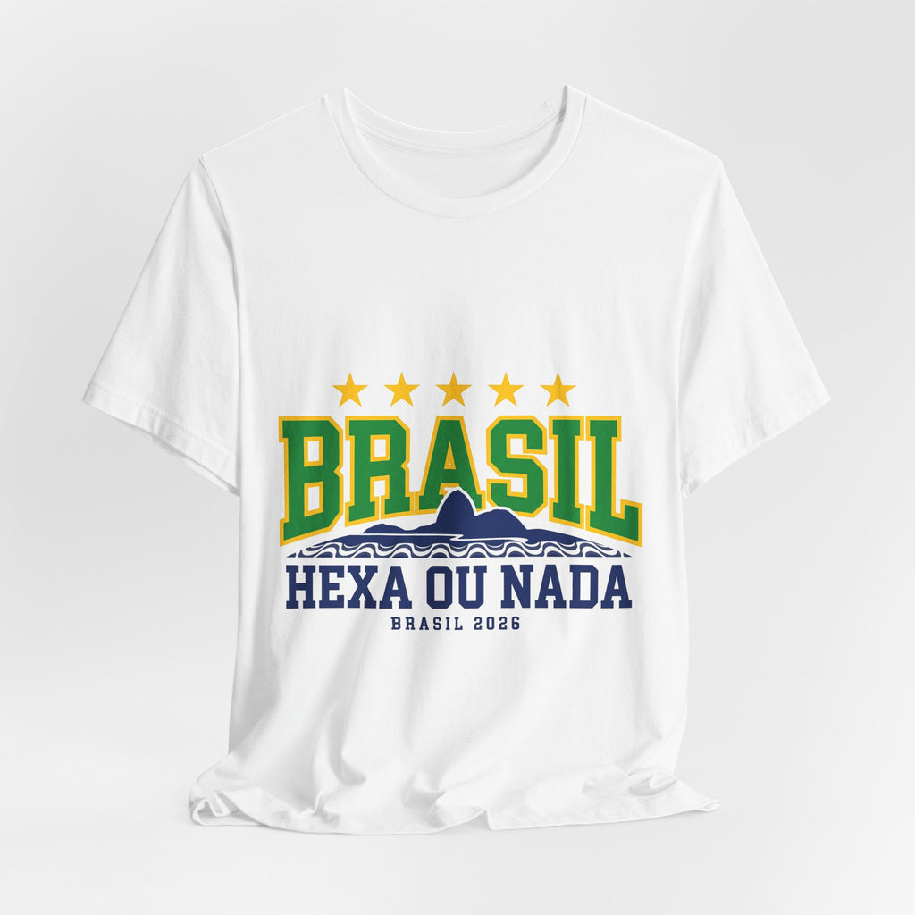Brazil 2026 Football Fan T-Shirt | Add Your Name & Number | Five Stars Samba Soul | Seleção Football Gift | Men Women Soccer Tee