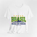Brazil 2026 Football Fan T-Shirt | Add Your Name & Number | Five Stars Samba Soul | Seleção Football Gift | Men Women Soccer Tee