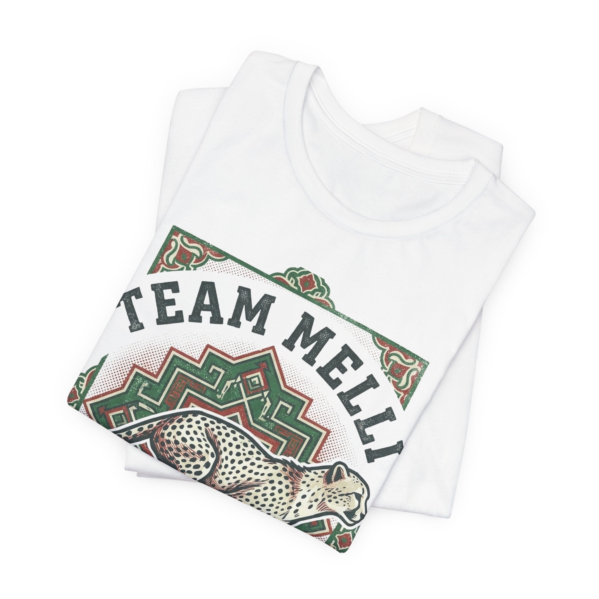 Iran 2026 Football Fan T-Shirt | Add Your Name & Number | Team Melli Cheetah Speed | Team Melli Football Gift | Men Women Soccer Tee