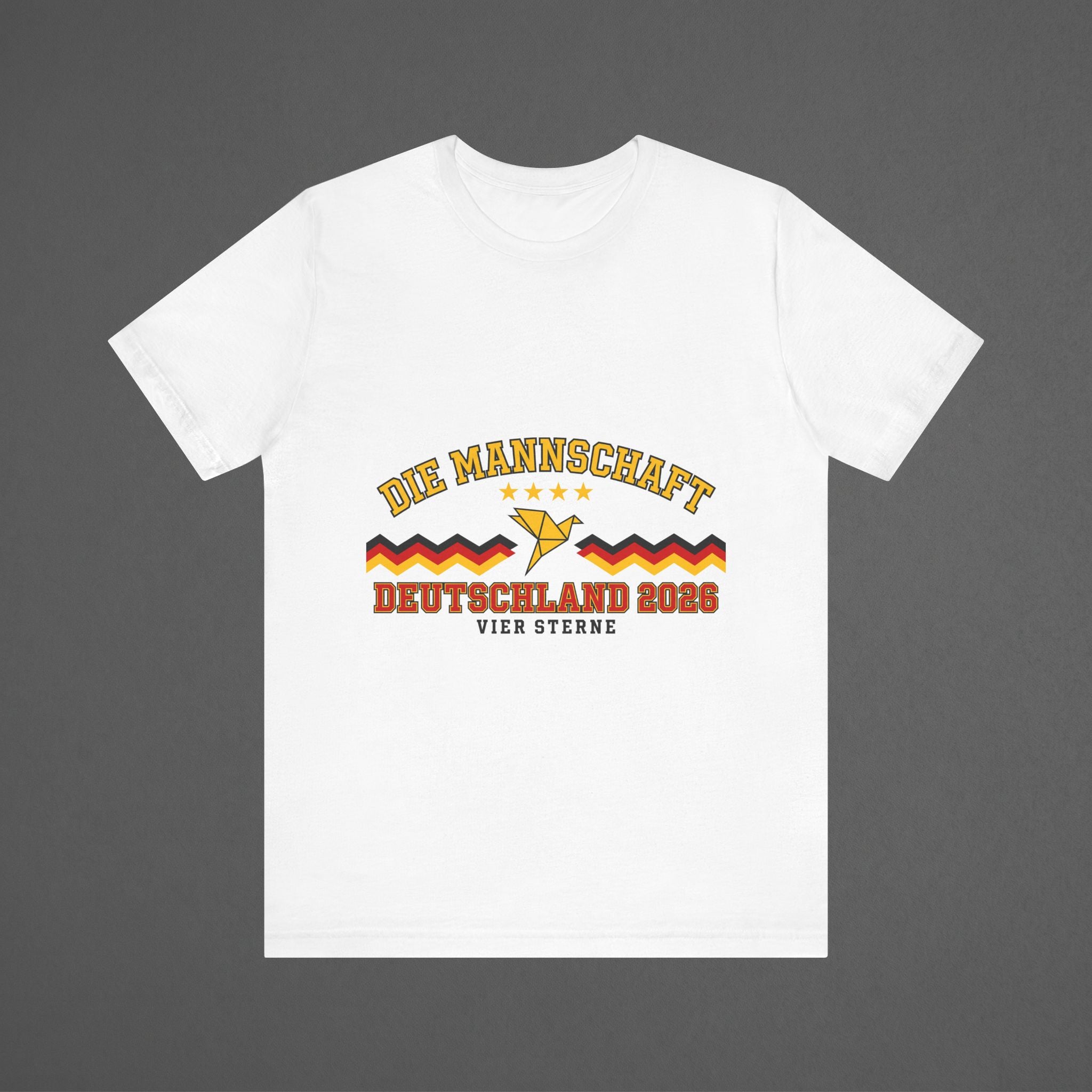 Germany 2026 Football Fan T-Shirt | Add Your Name & Number | Four Titles Die Mannschaft | Die Mannschaft Football Gift | Men Women Soccer Tee